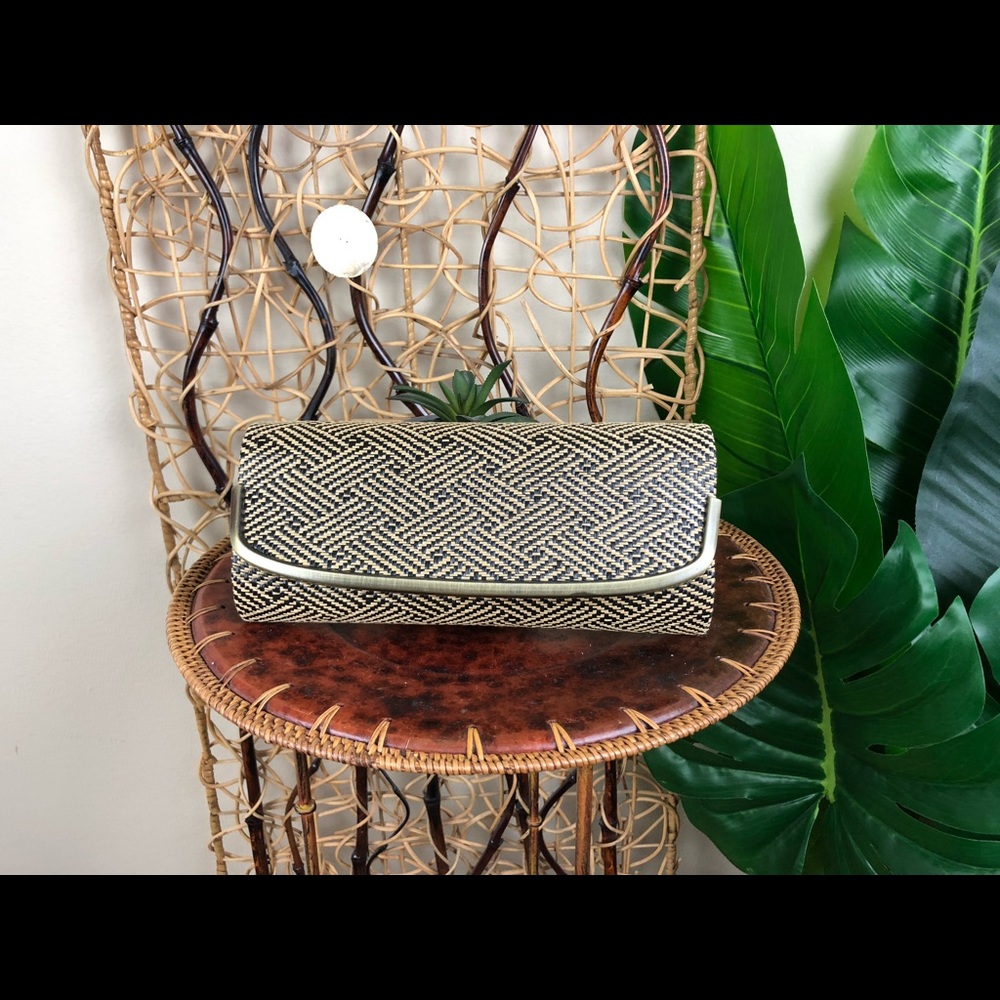RSVP raffia clutch